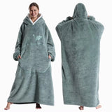 Apple Winter Flannel Hooded Blanket
