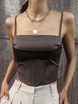 Elegant Lace-Up Sexy Backless Tank Top