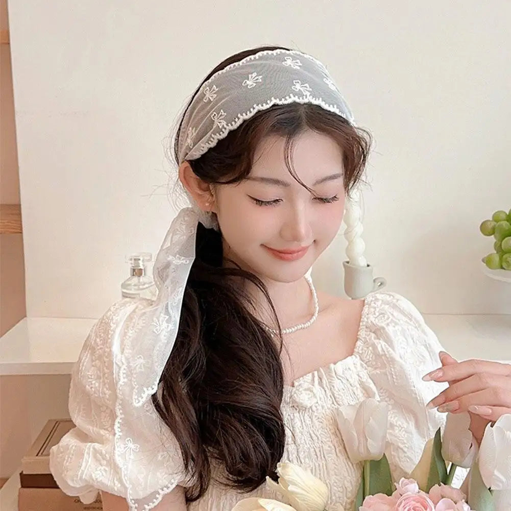 Bow Soft Girl Headscarf
