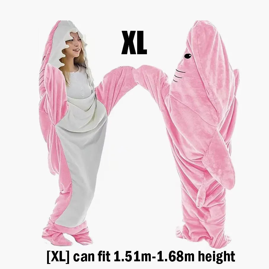Cartoon Shark Blanket Hoodie