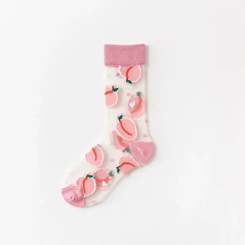 Summer Floral Crew Neck Socks