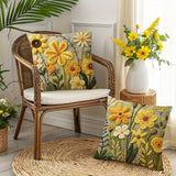 Floral Pattern Yellow Pillowcase