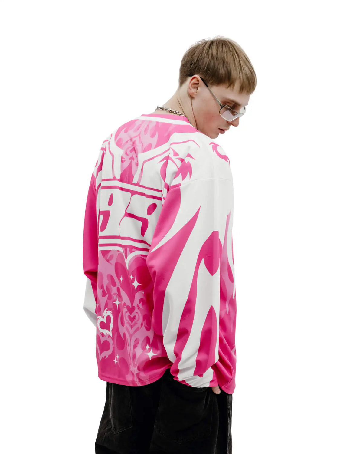 Y2K Retro Pink Motorcycle Sweatshirt