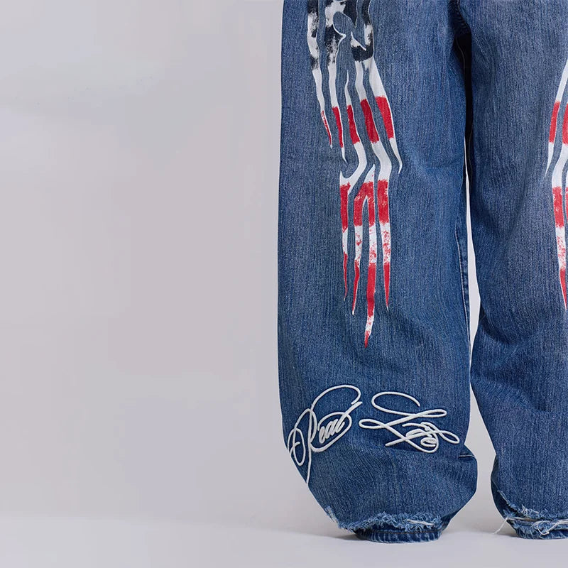 Vintage Wings High Waisted Jeans