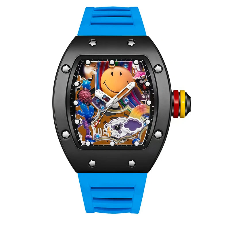 Smile Dial Color Graffiti Sport Watch