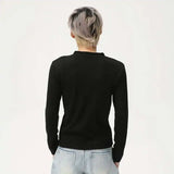 Knitting V-Neck Slim Fit T-Shirt