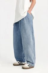 Blue Acid Washed Waist Jeans