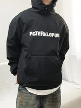 Chaqueta cortavientos con capucha de poliéster