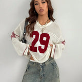Burgundy Digital Knitted Sheer Sweater