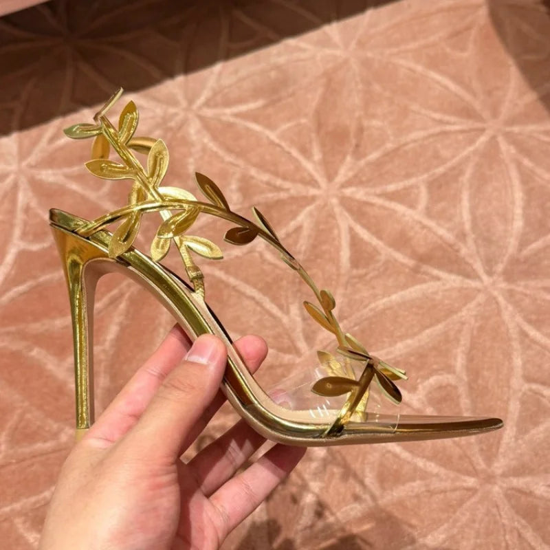 Fairy Core Floral Leaves Heels