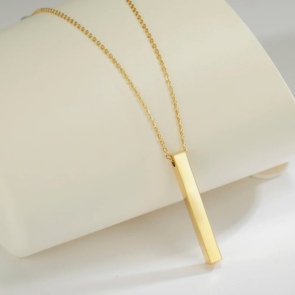 Vertical Rectangular Bar Necklace
