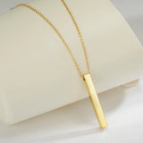 Vertical Rectangular Bar Necklace