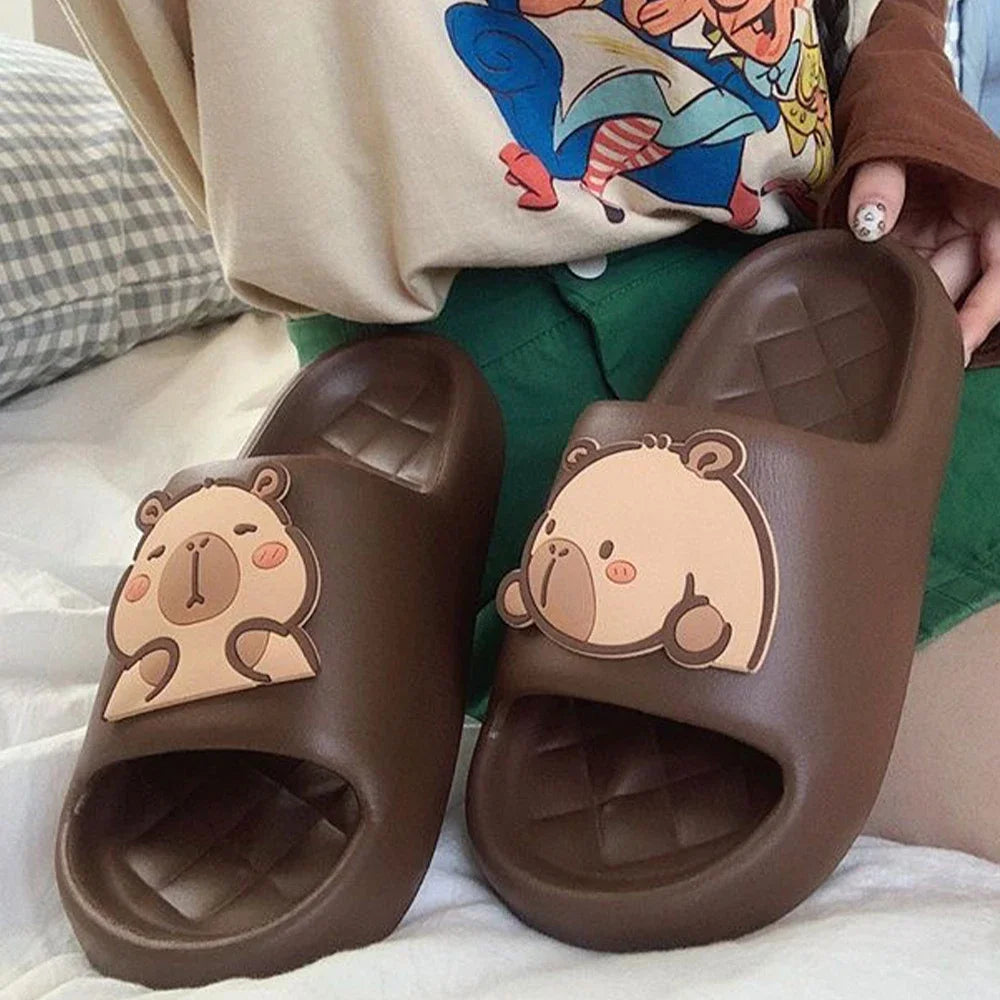Capybara Thick Sole Slippers