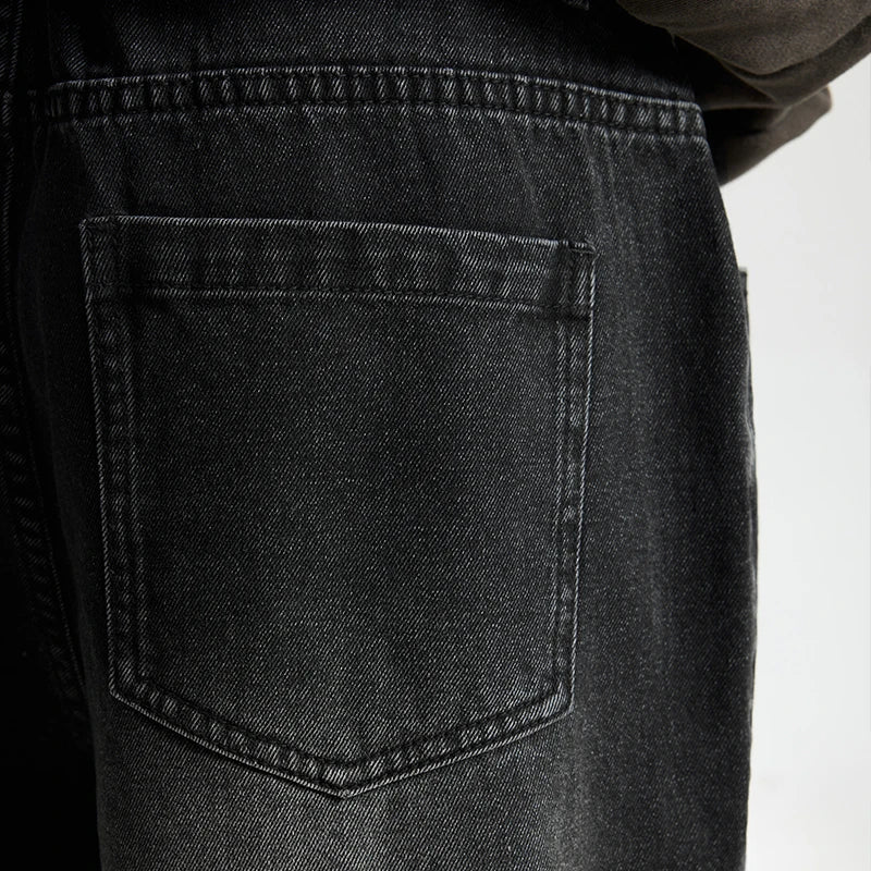 Black Graffiti Grunge Wide-leg Jeans