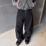 Retro Black Curved Elegant Jeans