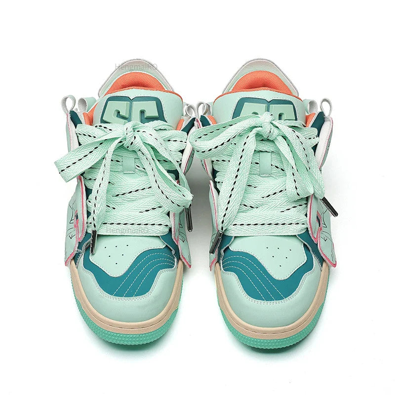 Y2K Punk Skater Girl Colorful Sneakers