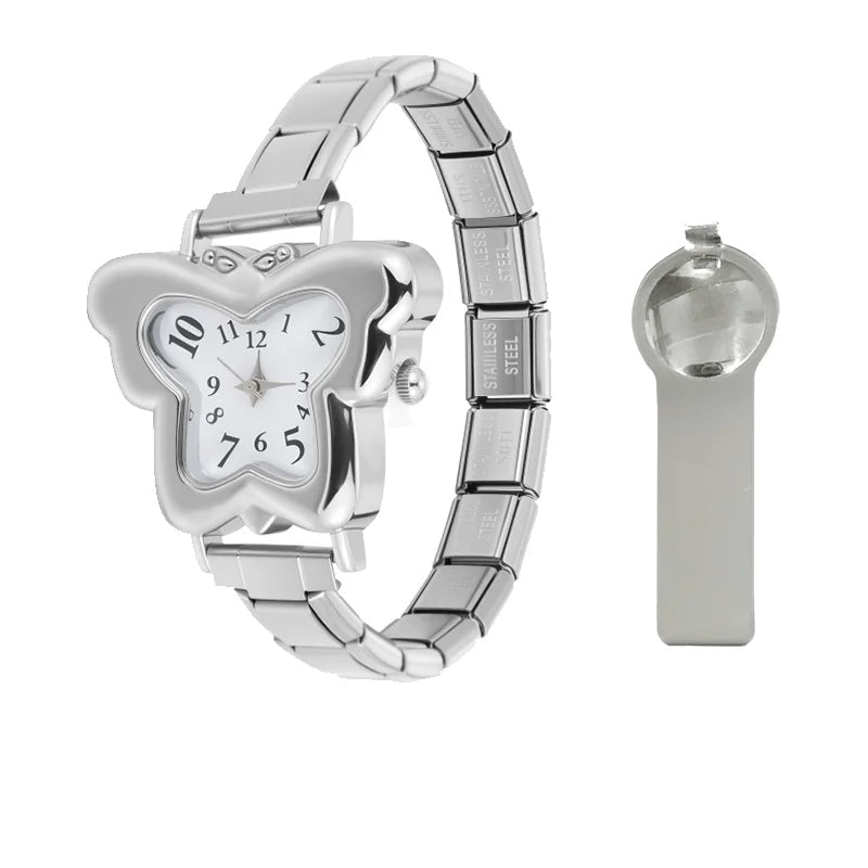 Italian Stainless Butterfly Watch