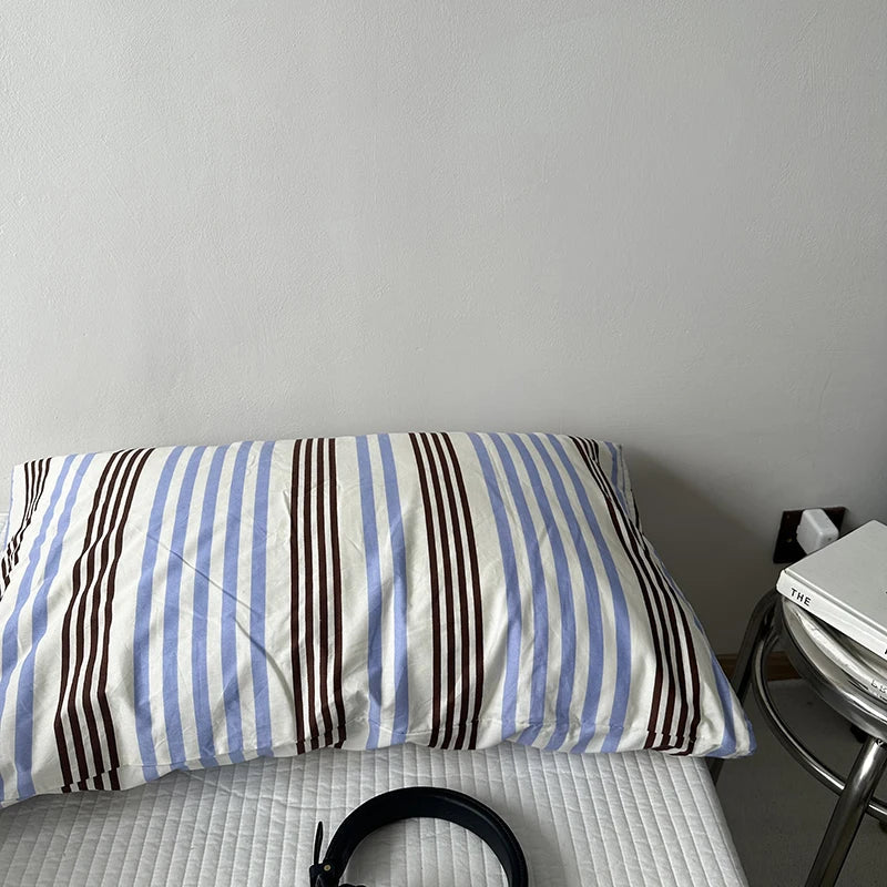 Cotton Colorful Stripe Pillow Case