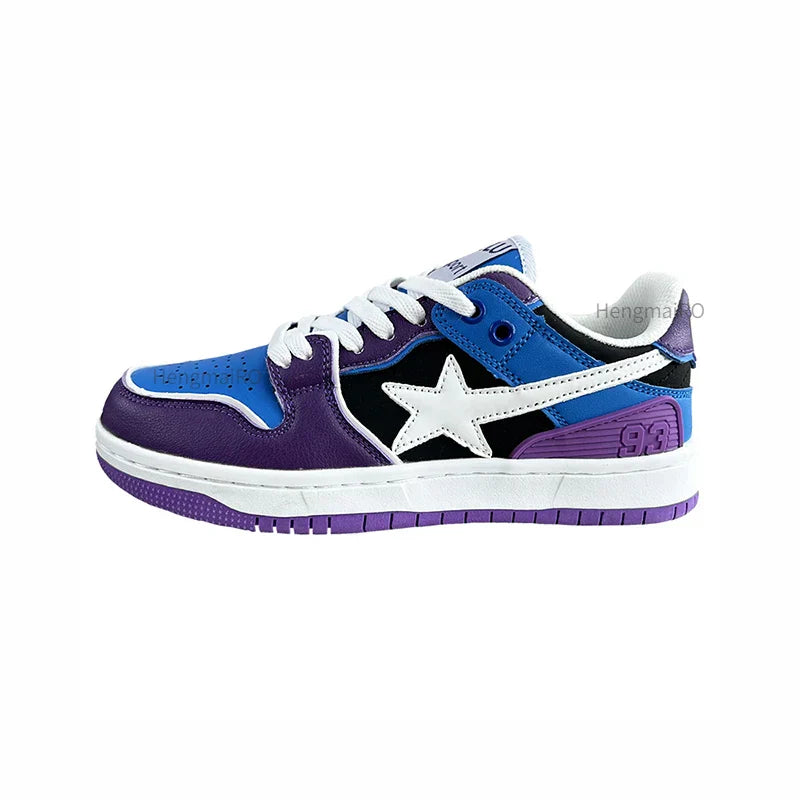 School Retro Multicolor Star Sneakers for Couples