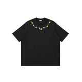Floral Chain Embroidery T-shirt