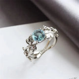 Shiny Blue Crystal Ring