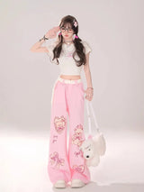 Barbie Core Wide Leg Pants