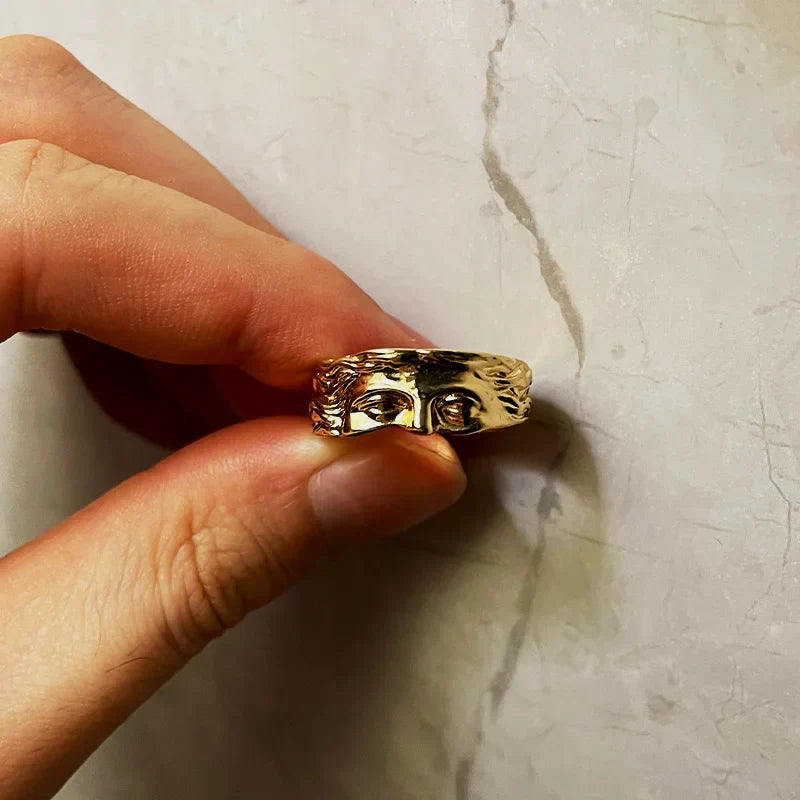 Vintage Gothic Art Open Ring