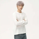 Solid Color Casual Mens Long T-Shirt