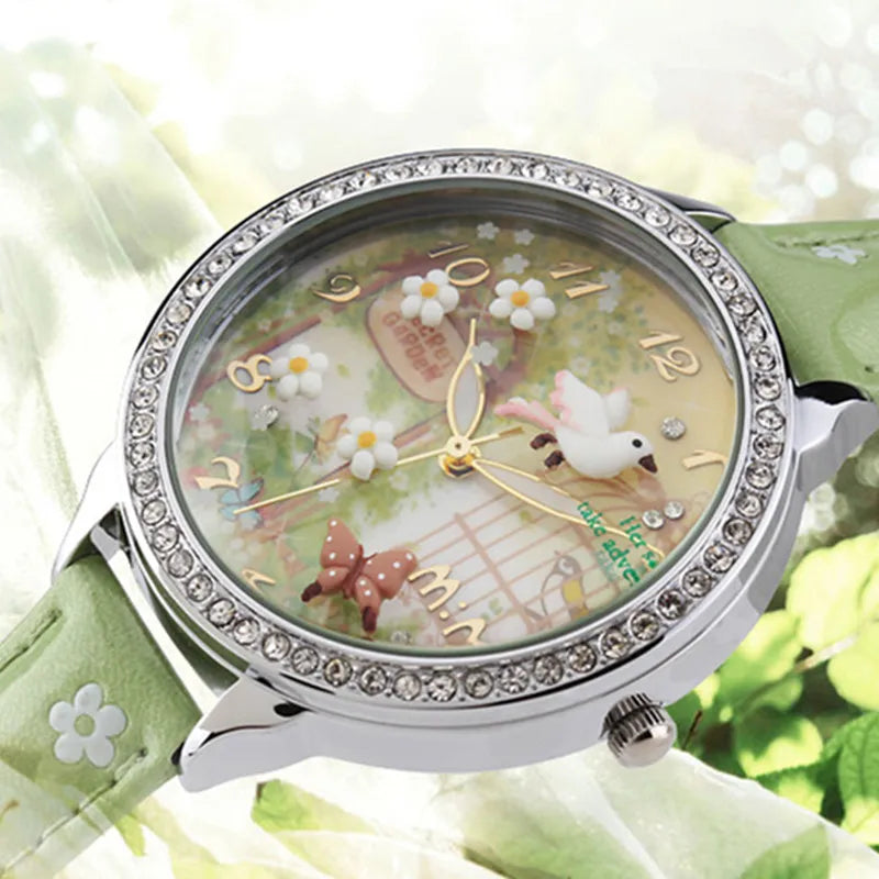 Luxury Hand-made 3D Bird Quartz Watch