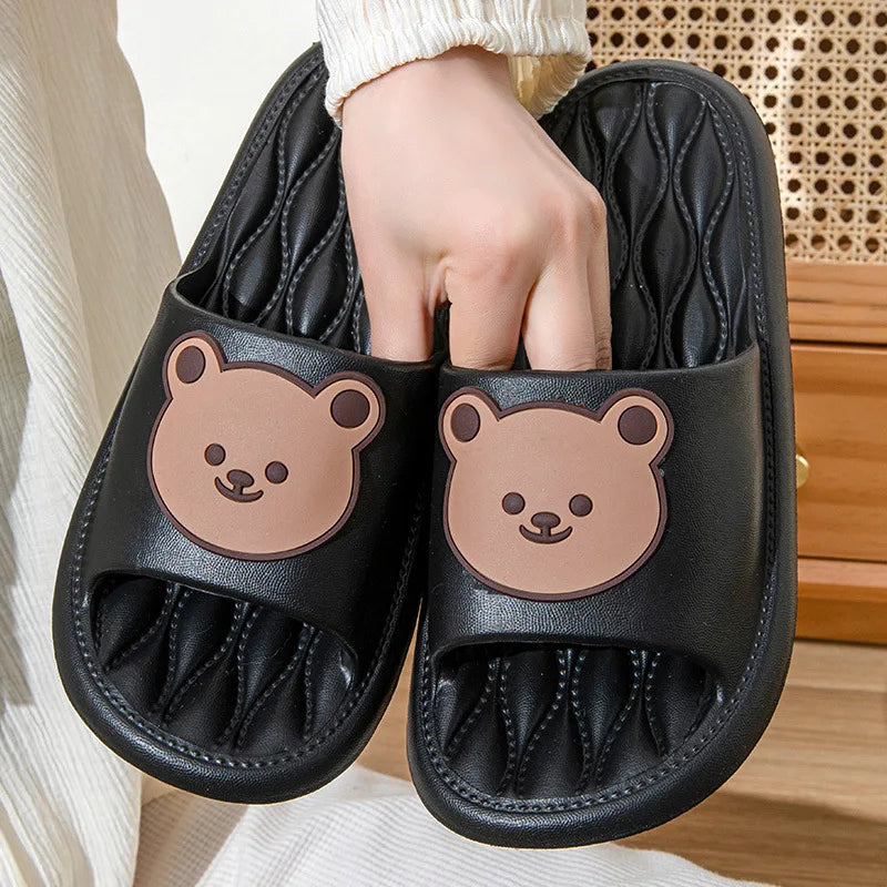 Summer Cartoon Bear Indoor Slippers