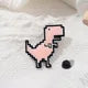 Recreational Pixel Style Dinosaur Carton Metal Brooch