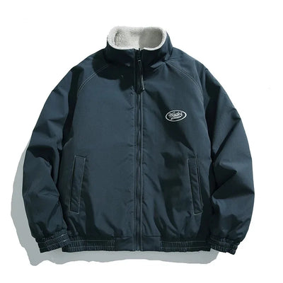 Fleece-Bomber-Pufferjacke