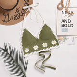 Handmade Knitted Boho Beach Camisoles Crochet Bikini