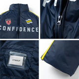 Sports Style Striped Puffer Jacket