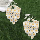 Knitted Handmade Daisy Triangle Headband