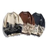 Suéter Jacquard de Montaña con Cuello Redondo