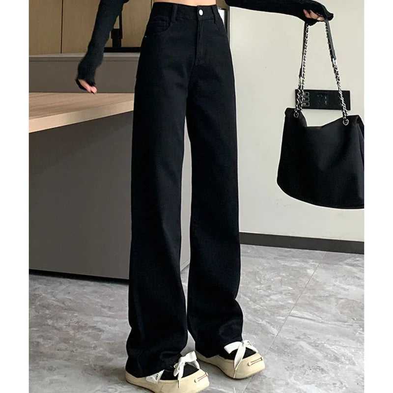 Straight Fit High Waist Jeans