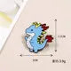 Recreational Pixel Style Dinosaur Carton Metal Brooch