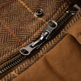 Grandma's Aesthetic Plaid Woolen Brown Windbreaker Jacket
