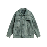 Washed Motorcycle Denim Jacket