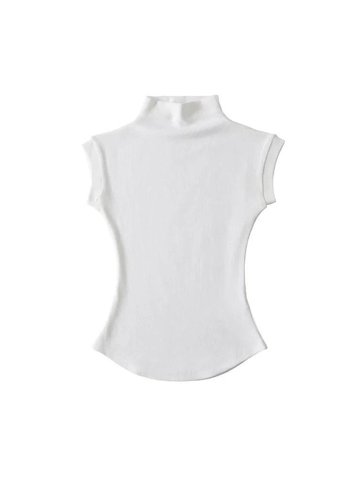 Summer Turtleneck Sleeveless T-Shirts