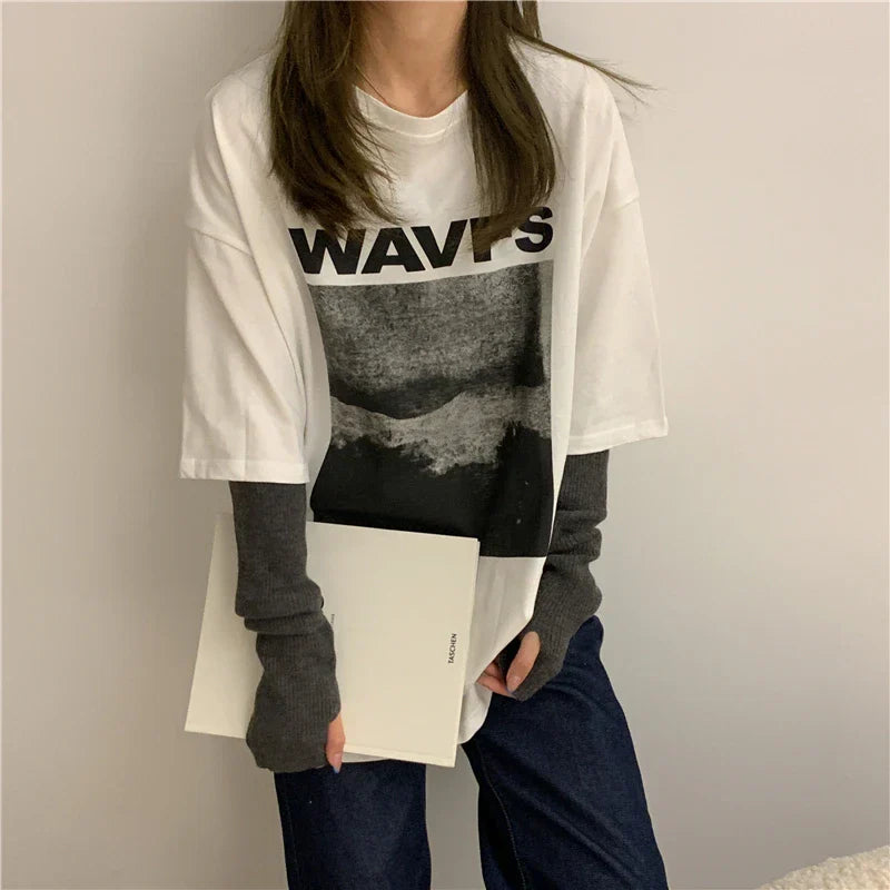Camiseta de chica suave, creativa y moderna