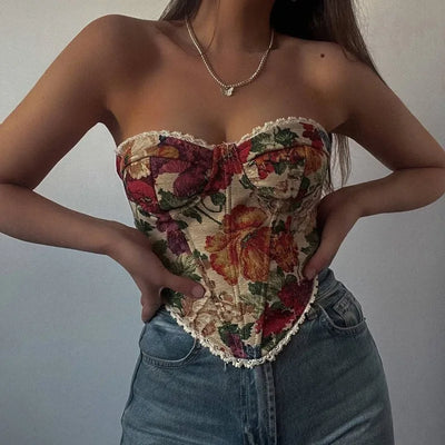 Vintage Garden Corset Top