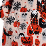 Strawberry Printed Oversized Blanket Hoodie