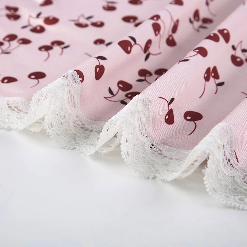 Fairy Core Sweet Cherry Mini Dress