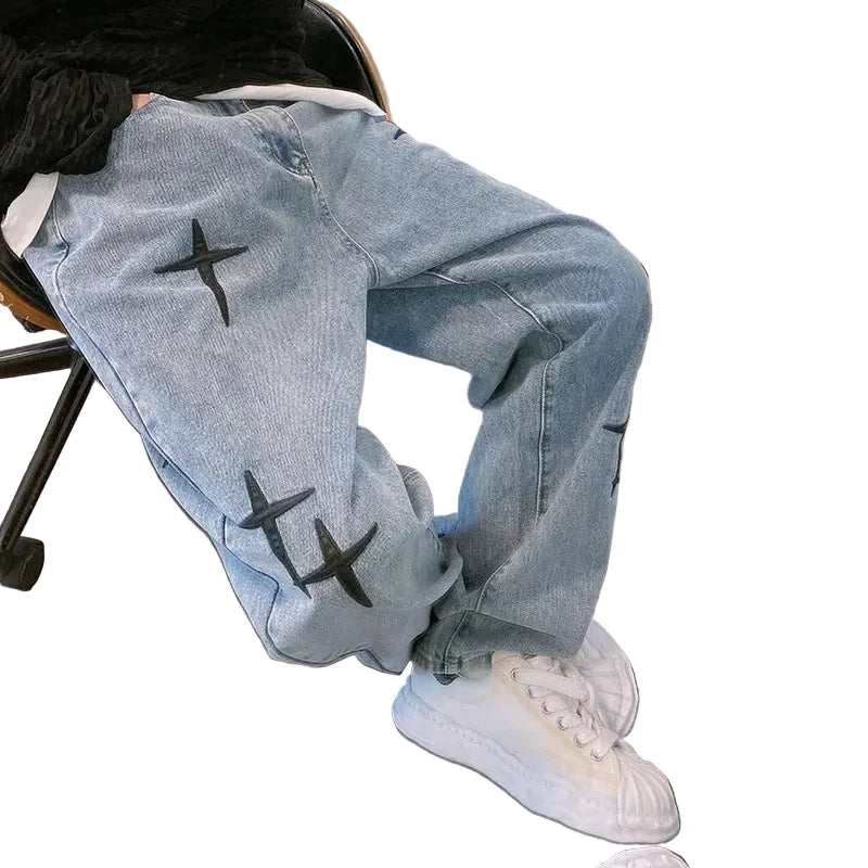 Y2K Star Straight Leg Jeans