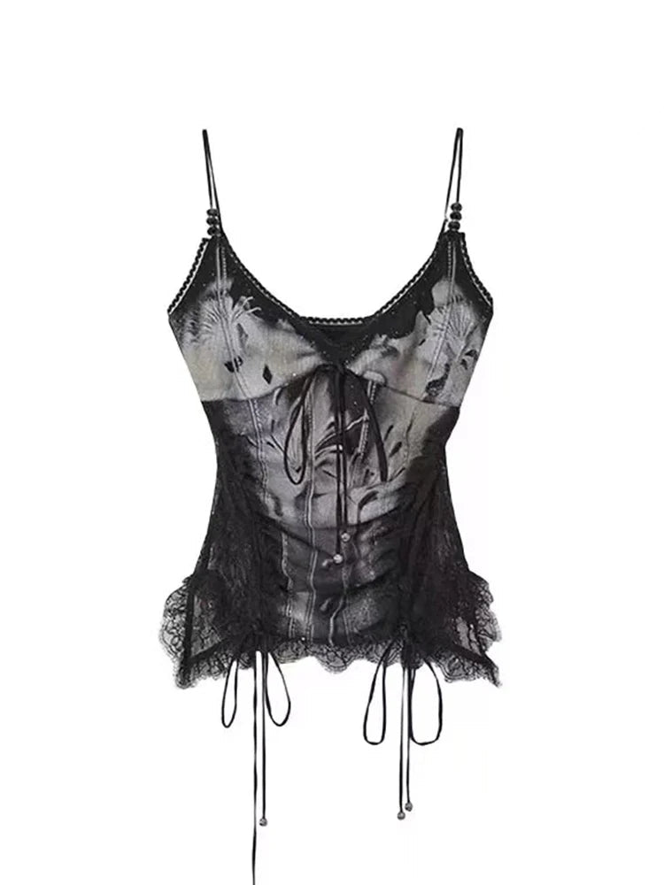 Summer Vacation Dark Academia Halter Top Punk