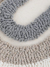 Funda de almohada con patrón en U, colores negro, gris y blanco