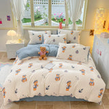 Nordic Striped Simple Style Cotton Bedding Set