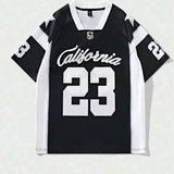 Vibrant V-Neck Football Jersey T-shirt